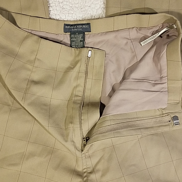 Banana Republic Dressy Checker Pants Sz 6 - Picture 5 of 5
